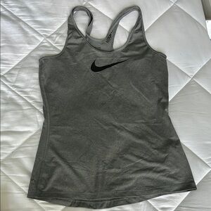 Nike Gray Fitted Tank Top